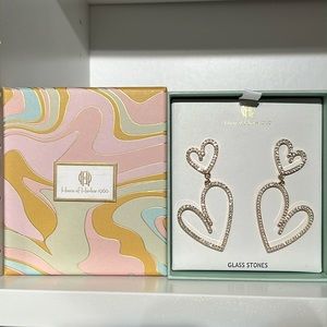 House of Harlow 1960 Heart Drop Earrings